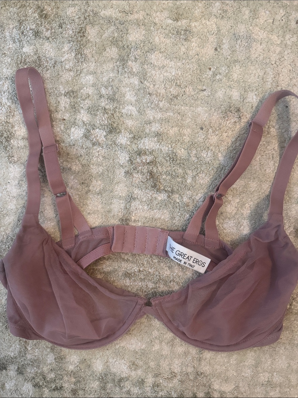 The Great Eros Mauve Underwire Sheer Bra